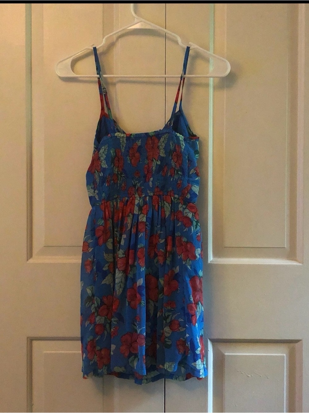 Hollister Blue Floral Spaghetti Strap Sundress